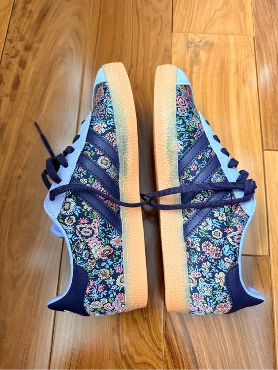 adidas Shoes - adidas Navy Floral Lace-Up Sneakers with Pastel Accents